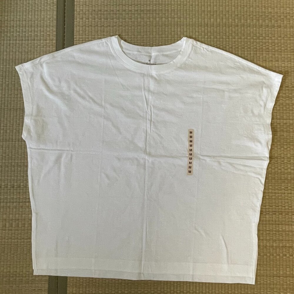Muji Cotton Short Sleeve T-Shirt in White Size S